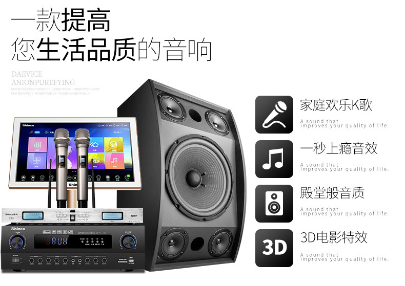 新科d5家庭ktv套装卡拉ok家用音响 新科数字未来KTV/卡拉OK音箱
