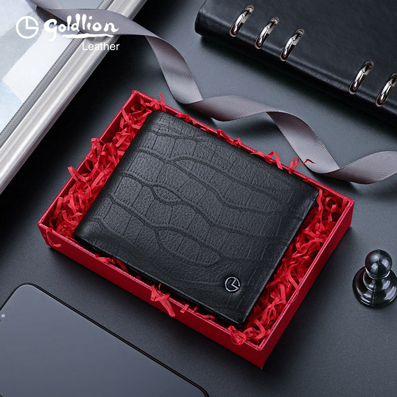 金利来钱包男短款真皮商务青年钱夹 金利来微购钱包