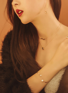 意大利项链饰品925银镀金