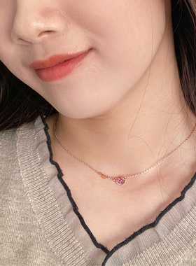 OG新年爱心小草莓项链手链套装