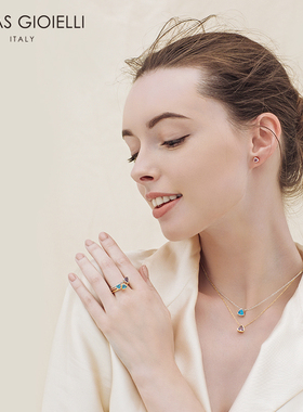 OMAS GIOIELLI水晶锁骨链 天然紫晶彩色元气石系列项链