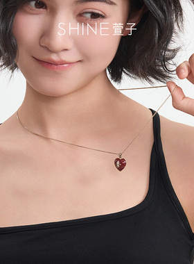 SHINE萱子鎏金心锁系列毛衣链