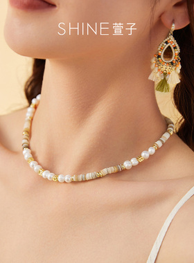 SHINE萱子原野牧歌淡水串珠项链