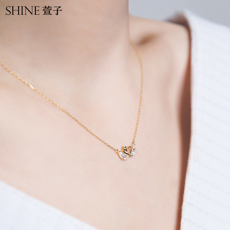 shine萱子时尚简约气质网红锁骨链 萱子饰品项链