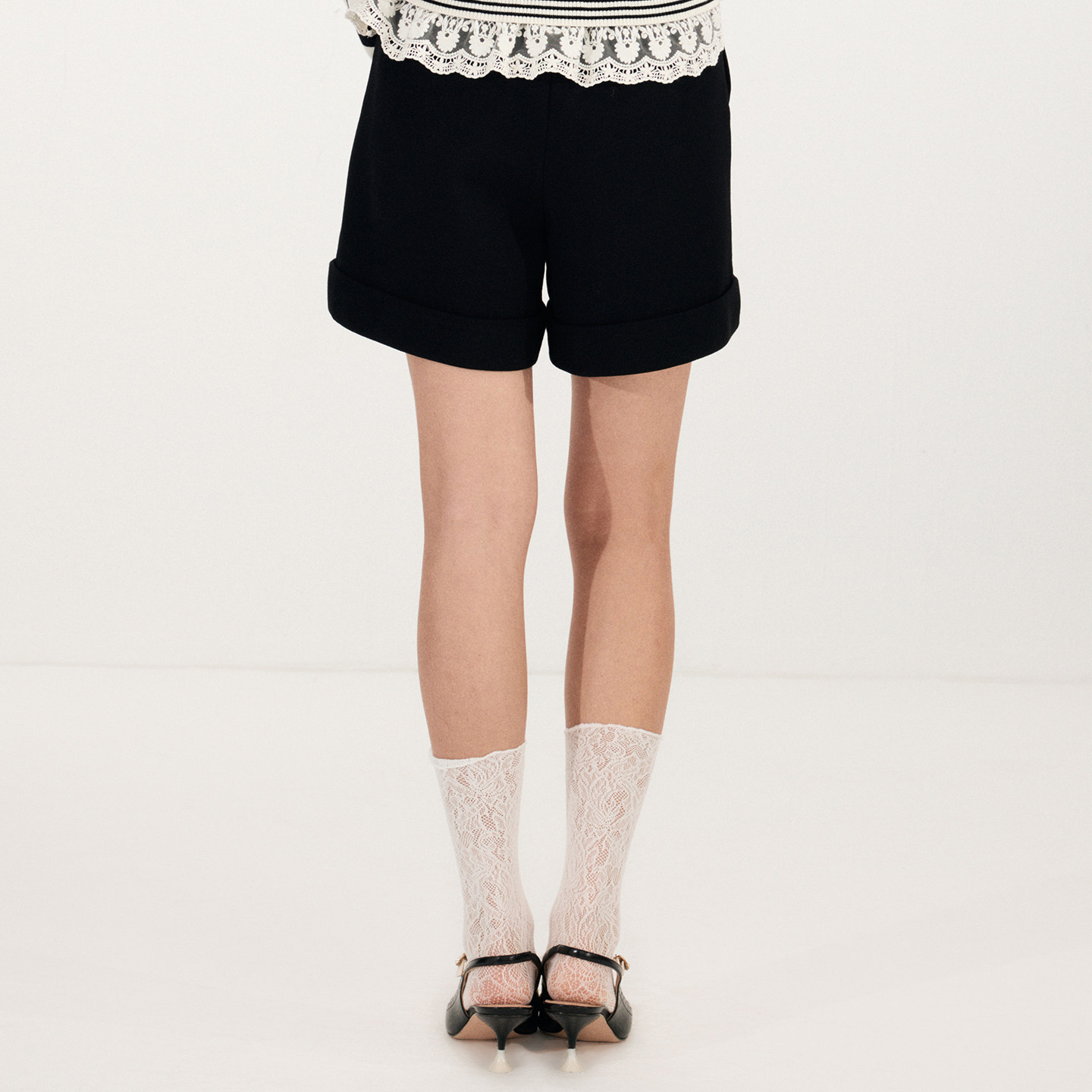 lefame拉飞姆2026早春新品时尚黑色百慕大羊毛中长短裤休闲裤,淘宝优惠券,粉丝福利购,淘宝优惠卷