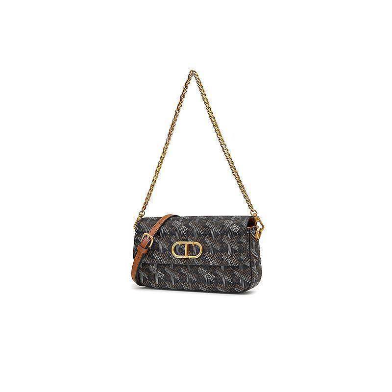 Tata他她复古老花链条小方包女小型单肩包斜挎包2024新款X3248BX4,淘宝优惠券,粉丝福利购,淘宝优惠卷