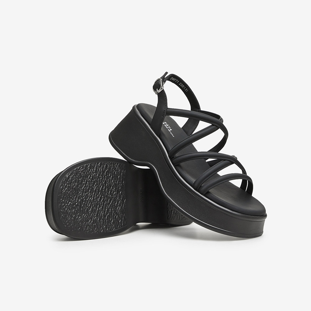 Tata他她绑带厚底凉鞋女简约休闲运动百搭凉鞋2024夏新款DWFT1BL4,淘宝优惠券,粉丝福利购,淘宝优惠卷