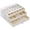 Jewelry box storage box desktop drawer anti-oxidation earring necklace ring hair clip display stand hand jewelry box
