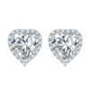 S925 sterling silver love necklace ring earrings three-piece set