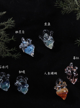 925银手工琉璃心脏项链轻奢
