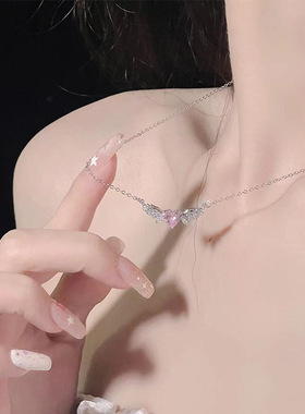 天使之翼S925纯银项链精致女款