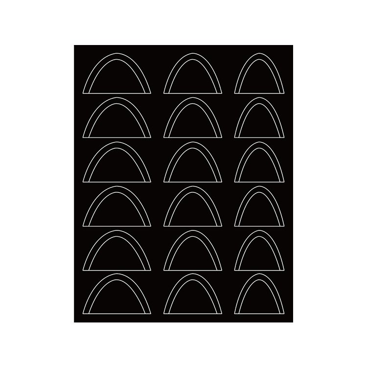 新款镂空法式美甲贴纸渐变海绵辅助贴微笑喷绘模板条纹穿戴指甲贴 - 图3