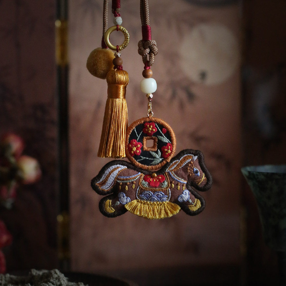 花寄 刺绣diy手工材料包香包马上有钱年生肖挂件香包自制中秋礼物,淘宝优惠券,粉丝福利购,淘宝优惠卷