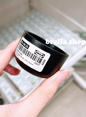 IKEA宜家代购 赫德瓦黑色小圆蜡烛拖 蜡烛台摆件 现代简约蜡烛杯