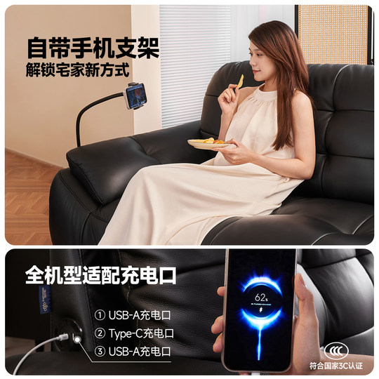 Pashaman-Ledersofa im antiken Stil