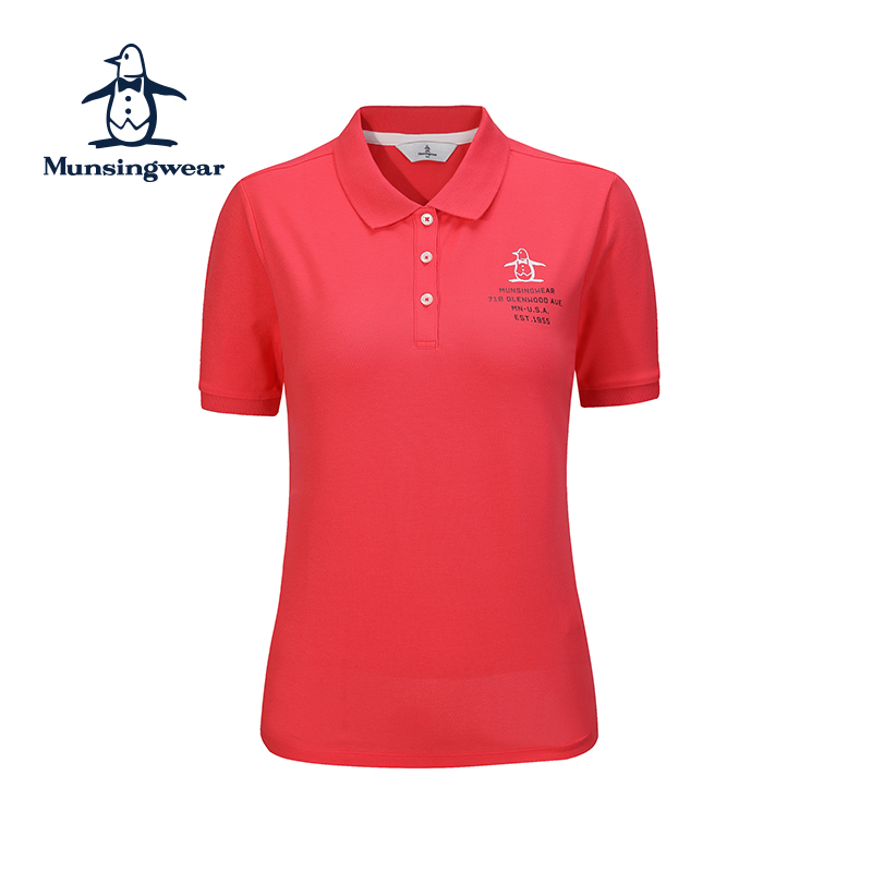 【珠地Polo】MUNSINGWEAR/万星威女士春夏高尔夫翻领短袖Polo衫 - 图0