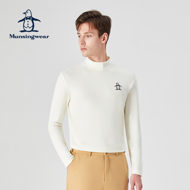 MUNSINGWEAR/万星威男士秋冬高尔夫休闲保暖半高领长袖打底衫上衣-图0