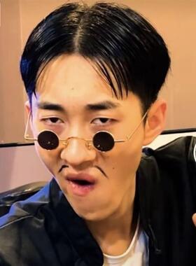 冷少同款抖音网红曹老四小框圆形复古墨镜迷你太子镜眼镜潮大佬阳