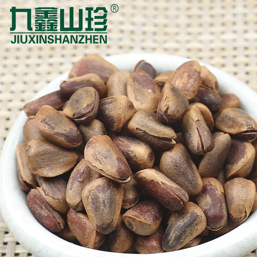 九鑫山珍开口松子东北野生笨开口松子非油炸松籽零食坚果手剥436g - 图0