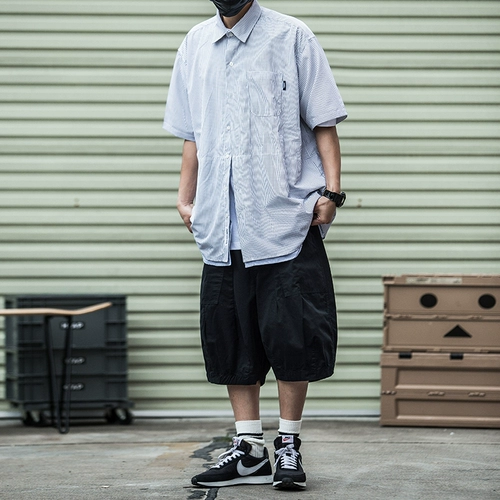 Японские шорты, штаны для отдыха, фонарь, свободный прямой крой