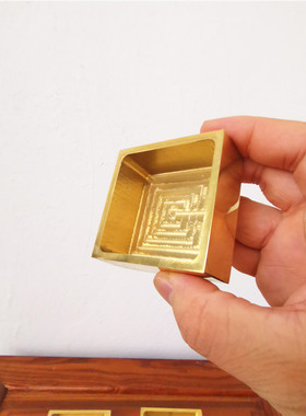 道用品铜印底座铜盒法印盒铜印座铜印台法印座墨盒道家铜印底座