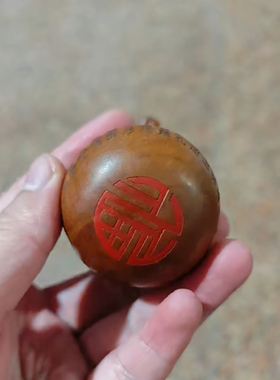 道家10公分老料雷枣木家福禄葫芦刻摆件手把器件把玩金光讳葫芦