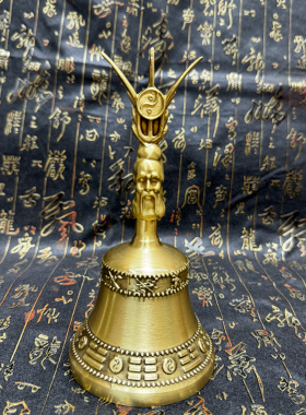 道铜铃铛仿古色黄铜天蓬铃铛三清铜铃铛天蓬铃八仙法铃黄铜铃铛