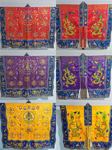 Golden Silk Kowloon Fawn Boutique High Work Down-dressing Gown Law Gown Imitation Handmade Embroidered Goods Kowloon robe Law Clothing