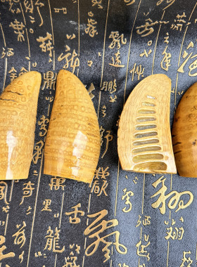 道家用品龙虎山发货天然竹根圣卦竹根卦竹根卦圣杯卦用品阴阳卦