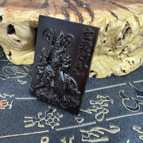 Даосские продукты Гром Художник Джаджуб Деревянный Кулон Юантана Бога богатства подвеска Юхуа в стиле пятистороннего бога богатства подвеска Чжао Гонглинг Бренд