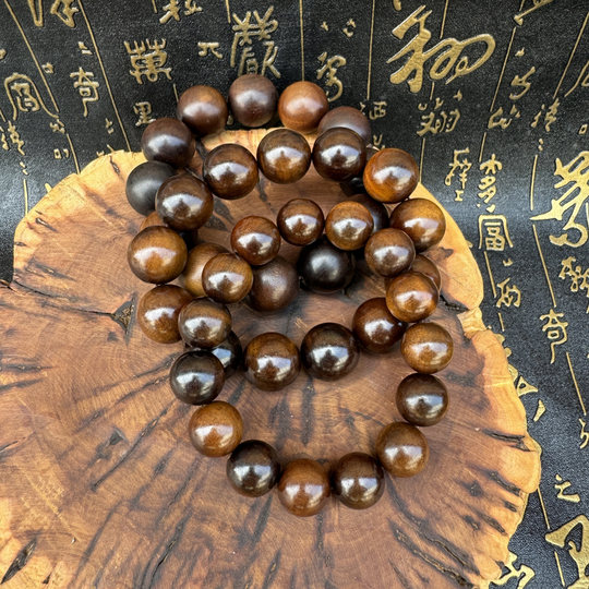 Taoist supplies jade jujube wood bracelets natural cross bracelets rosary beads Taoist thunder marks hand-held men's and women's bracelet jewelry