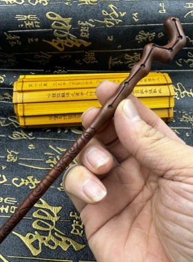 道家用品雷枣木发簪发钗七星云纹发簪发饰精雕雷枣木簪子