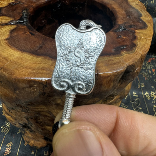 Taoist Supplies Tai Chi Fan Pendant Tai Chi Mountain Sea Fan Pendant Tai Chi Fan Pendant Universe Sun Moon Mountain Sea Tai Chi Fan