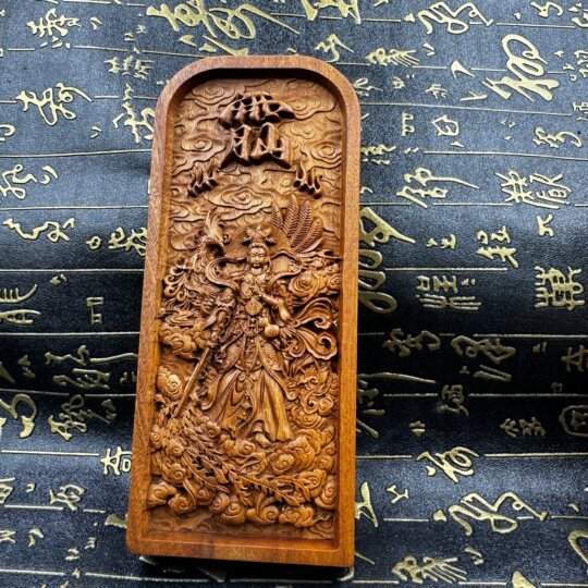 Tao Token Lei Zaomu Jiutian Xuannv Token Finely Carved Nine Heavens Xuannv Statue Hand-painted Gold Nine Heavens Xuannv Edict