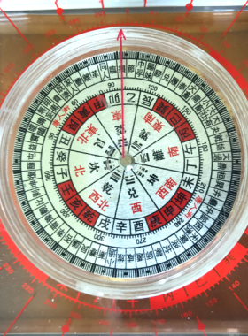 罗盘 全自动罗盘 指南针水晶罗盘罗经仪罗经透解 铝盒罗盘
