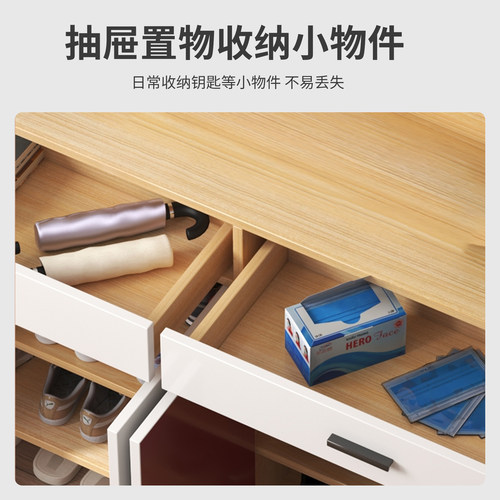 鞋架家用门口防尘多层带门鞋柜经济型收纳神器省空间宿舍出租屋用 - 图0