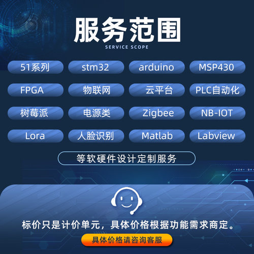 单片机设计定做51电子硬件开发stm32嵌入式物联网定制树莓派代做 - 图0