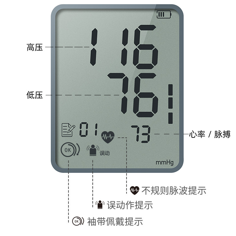 鱼跃家用测量血压仪高电子血压计 海跃慧通医疗器械血压计（电子血压计）