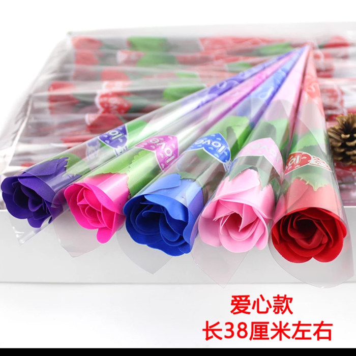 妇女情人节礼物香皂玫瑰花单支康乃馨仿真肥皂花束地推活动小礼品