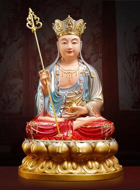 铜彩观音菩萨佛像家用南海观音像坐莲观音佛像地藏王菩萨阿弥陀佛