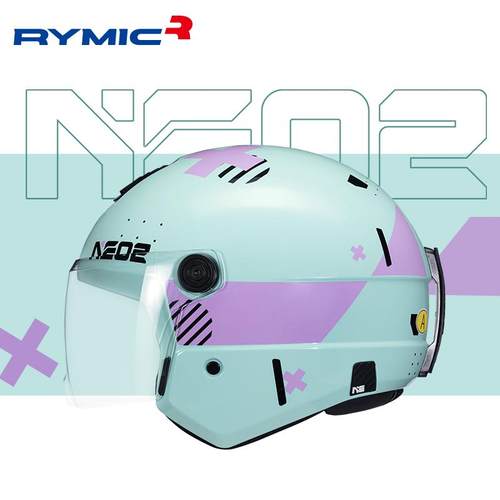 RYMIC睿觅NE02头盔摩托车男女生电动车踏板小半盔机车四分之三盔 - 图3