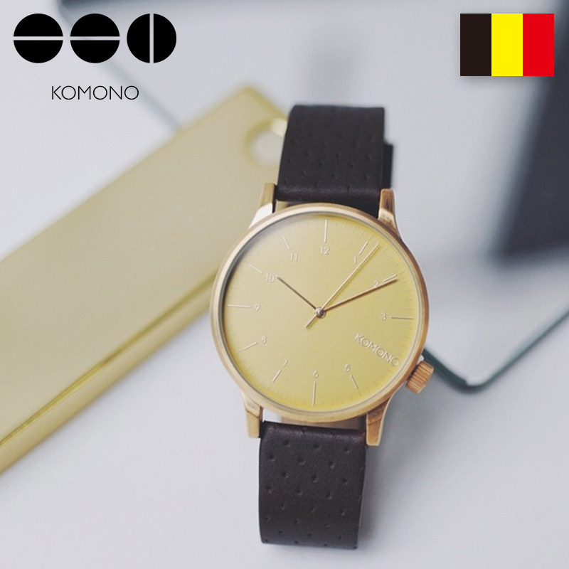 【木纹表盘】komono男士复古石英表 克莫诺欧美腕表