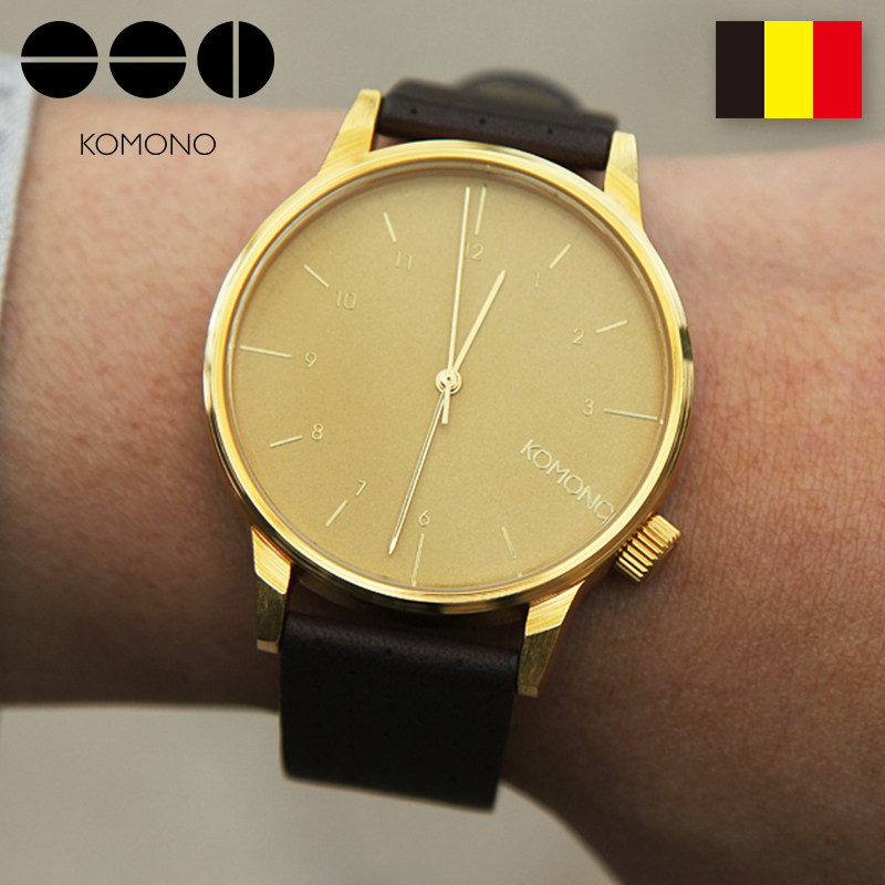 【木纹表盘】komono男士复古石英表 克莫诺欧美腕表
