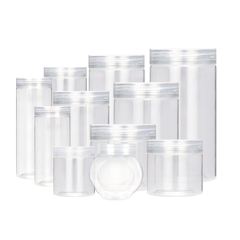 70口径五色盖子透明塑料瓶pet食品级密封罐子厨房收纳储物罐子,淘宝优惠券,粉丝福利购,淘宝优惠卷