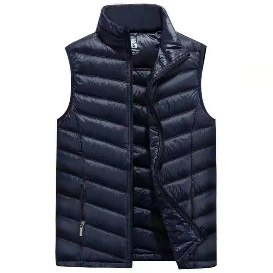Men's coat autumn and winter thickened warm vest casual large size waistcoat daddy short vest stand collar vest