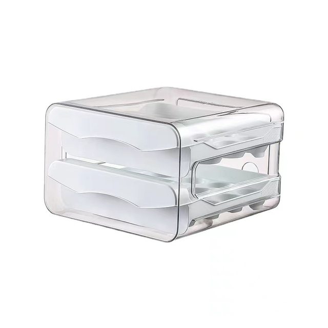 Egg storage box drawer refrigerator fresh-keeping box kitchen egg rack transparent box anti-fall egg grid