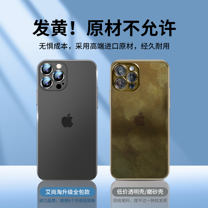 适用苹果12手机壳iphone12pro新款透明磨砂自带镜头膜全包软壳超薄防摔por硅胶套耐脏爆款男女高级感12promax - 图1