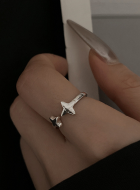 星星环绕相遇开口可调节戒指