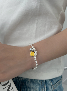 笑脸小球弹力绳手链小众