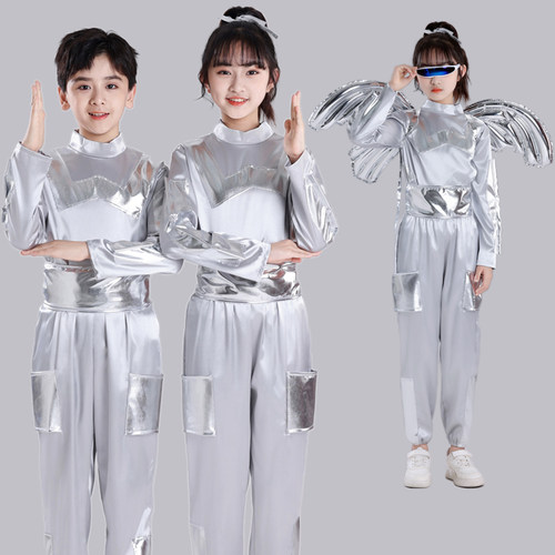 六一未来科技感服装机器人演出服航天员AI逐梦宇航员太空表演服装 - 图2